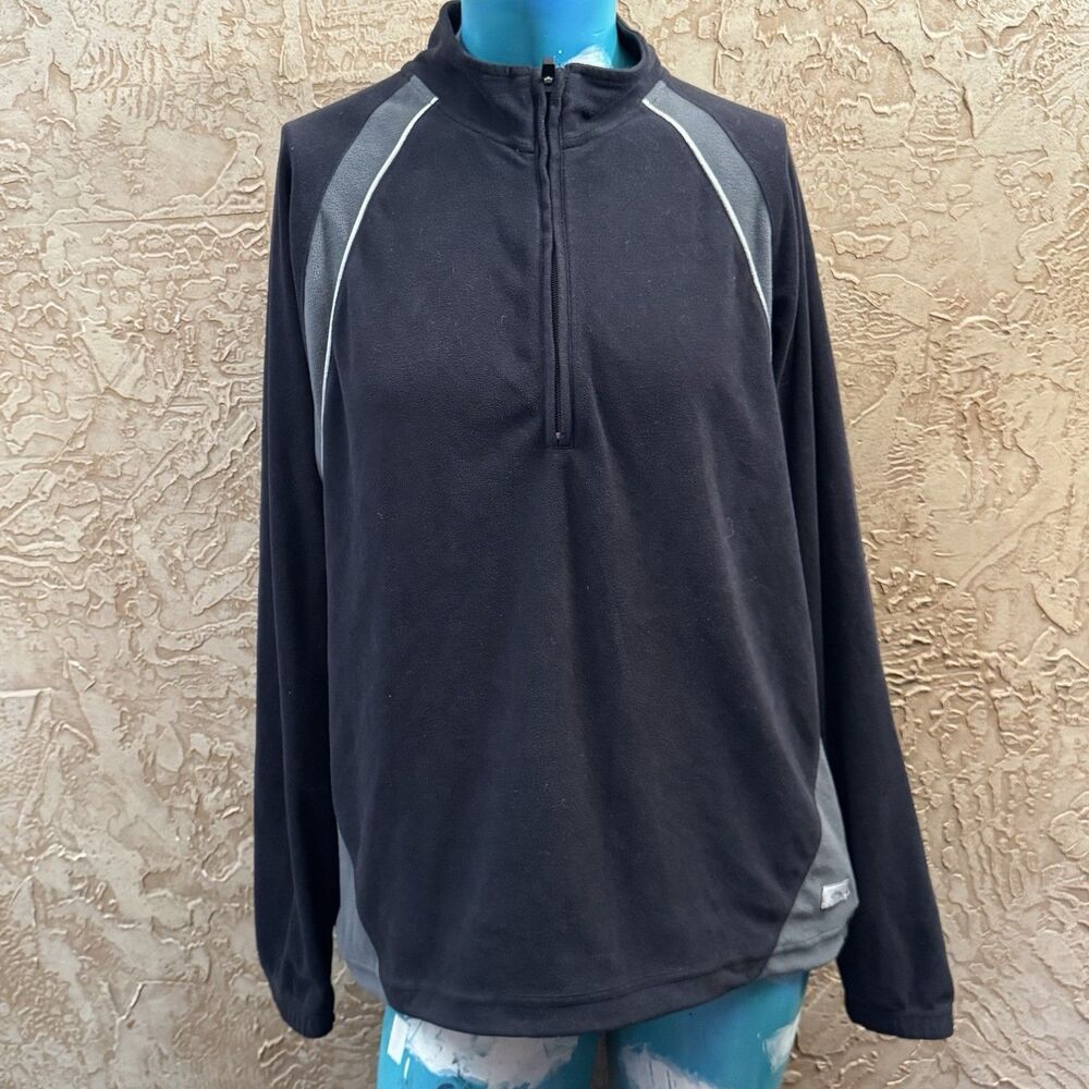 Calaway Golf X Series 1/4 Zip Pullover Black Gray Fleece Jacket Large